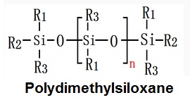 Polidimetilsiloksanın yapısal formülü